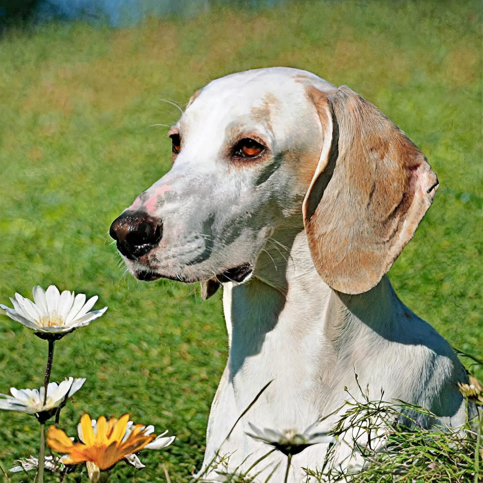 The Billy is a large hound-type breed that originated in France. The breed was created by a Frenchman named Gaston Hublot du Rivault in the 19th century, and was named after his home, Château de Billy, in Poitou. Billy dogs were initially bred to hunt in packs for large game such as deer and wild boar.